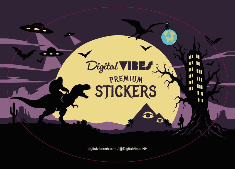 Premium oval sticker: bleed and cut proof